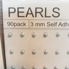 Lot of 2,196 ADHESIVE PEARL STICKERS – 17 Packages – Various Brands
