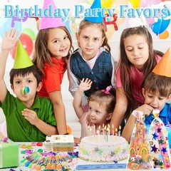 24 PCS Birthday Goodie Bags Stationery Pack Multicolor Pen Notebook Eraser