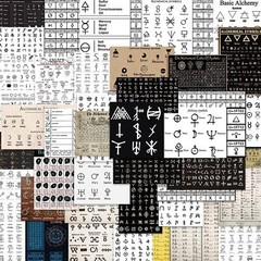 50pcs Ancient Rune Symbols Sticker Bundle Schoolbooks Cards Junk Journal