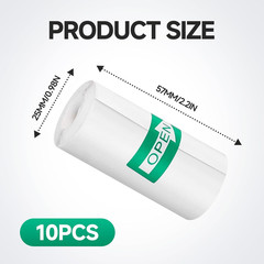 10 Rolls Sticker Maker Refill, 2.2 X 0.98 Inch, White Adhesive Stickers