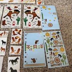 VINTAGE Mrs. Grossman’s Stickopotamus Southwest Horse Desert Cowboy Sticker lot