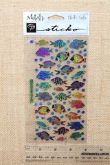 Sticko Metallic FUNKY FISH SP-MT-44 Sparkle Glitter Stickers
