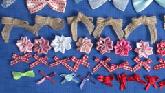 #70 Lot of 55+ Assorted Bows Approximately .25″-2.5″ Scrapbook DIY Crafts Hair