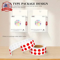 PARLAIM 0.25 inch Red Circle Dot Stickers, 1000pcs Round Colored Sticker for Col