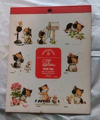 Rare Vintage 80’s DBGCI Drawing Board Kitten Cat Perk Ups Sticker Sheets Kittys