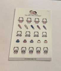 Hubman and Chubgirl Stationary Buddies Planner Sticker Lot of 8 NEW