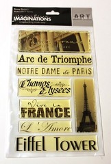 Creative Imaginations Scrapbooking Epoxy Paris France Stickers