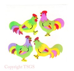 Vintage 80’s Great Seven 7 PEARLY Roosters Sticker Mod
