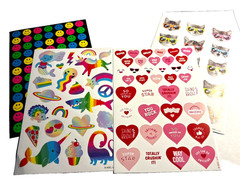 Assorted Colorful Stickers Standard Glossy 4 Sheets by American Greeting