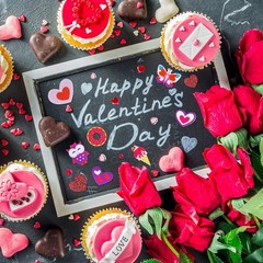 Winlyn Assorted Valentine’s Day Stickers Embellishments Craft Smile Face Heart C