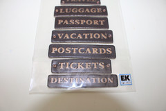 Sticko Inspirable Leather Stickers Travel Passport Postcards 7PC Scrapbooking