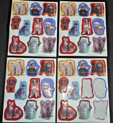 Vintage Hallmark Stickers Puppies Kittens Dogs Cats READ