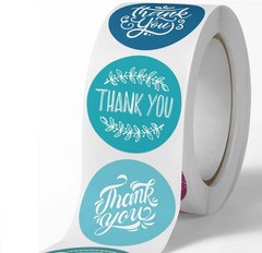 Thank You Stickers,500x 1 Inch Thank You Stickers for Baking Packaging Envelope