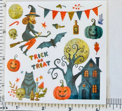 Violette Stickers Spooky Halloween Haunted House Witch Crafts Planner Supply