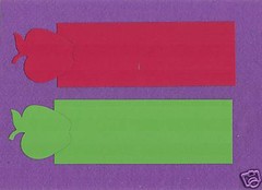 BOOKMARK APPLE die cuts scrapbook cards