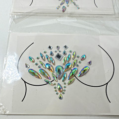 PARTY JOY 3X Self-Adhesive COSTUME Jewel Swirls for FACE/CLEAVAGE
