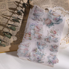 Vintage Vellum Stickers Floral Plants Elements Scrapbooking Supplies Flowers Bot