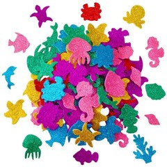 Glitter Foam Sea Animal Stickers Self Adhesive Craft DIY Scrapbook 100PCS