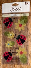Jolees Vellum Lady Bugs Daisy Flowers LadyBugs Spring Daisies Scrapbook Stickers