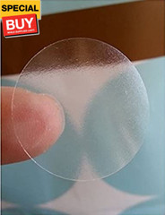Clear Seal Sticker Envelope Seals 1.5 inch Round Circle Wafer Labels (1.5 inch R