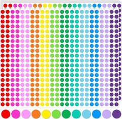 10080 PCS Small Dot Stickers 1/4″ Round Circle Color Coding Labels | 15 Colors C