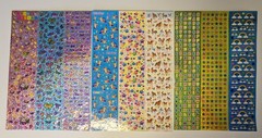 VTG Lisa Frank Stickers. Y2K Complete Strips. Lot of 9 Strips/3 Sheets. New.