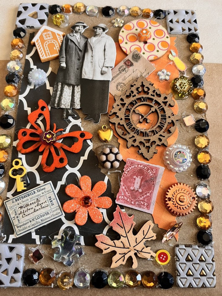 Junk Journal Ephemera. Set Of 5 Paper Cards With Envelopes