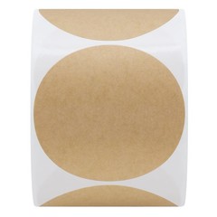 2″ Round Brown Kraft Paper Stickers Packaging Sealing Total 300 Labels Per Ro…