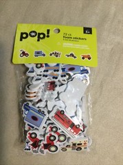 New Package of Pop! 72 Count Foam Stickers Assorted Vehicles