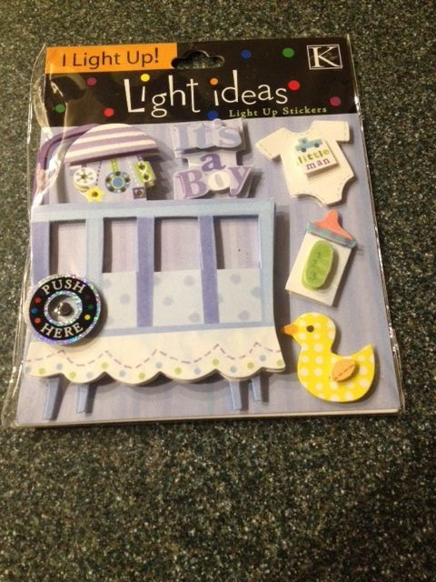 K&COMPANY LIGHT IDEAS IT’S A BOY BLUE CRIB – LIGHTS UP – NEEDS BUTTON BATTERY