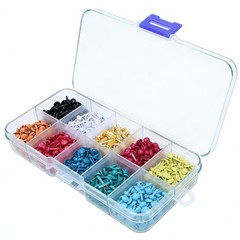 500 PCS 10 Colors 5mm Mini Brads Metal Paper Fasteners Split Pins Box