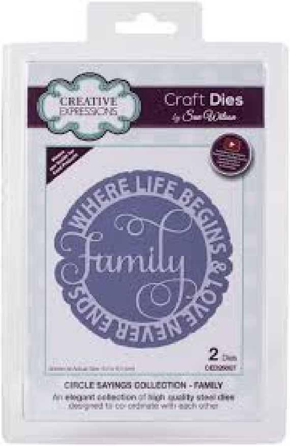 Creative Expressions Metal Die – CIRCLE SAYINGS COLLECTION – FAMILY