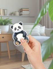 Cute Panda Die Cut Vinyl Stickers Set Scrapbooking Laptop Waterbottle