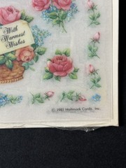 Vintage 1981 Hallmark Rub-On Transfers Victorian-Style Rose Theme