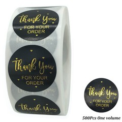 2Rolls/1000Pcs 1.0/1.5 inch Thank You Stickers Hand Made Small Business Labels