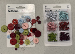 Basic Grey Dasher 12 x 12 Scrapbook Paper Cardstock Buttons Brads LOT