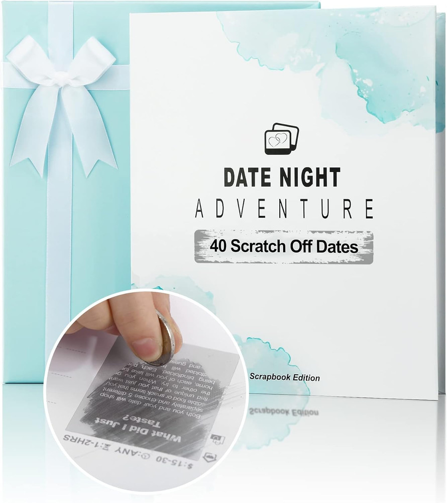 Date Night Adventure Scrapbook for Couples – 40 Scratch off Challenge and Date
