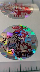 Vintage Stickers Skull Ninja Poison Prism Silver Red POGS Slammers Lot Of 8