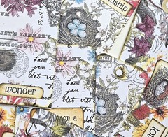Birds Nest and Flowers Ephemera – Tags Cards – 450