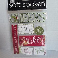 Me & My Big Ideas Soft Spoken & More CHRISTMAS Theme Stickers Lot- Lot Of 8