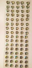 CraftbuddyUS 80 pcs x 12mm ( 16 Stripes) AB Clear FACETED RHINESTONE Gems, DIY