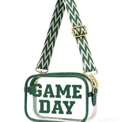 Green Sturdy Trendy Adjustable Waterproof Durable Game Day Clear Crossbody