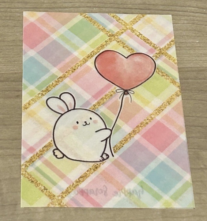 New Happie Scrappie Bunny ❤️ Vellum Mini Sheet 4 x 5.5”