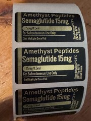 Customizable Black And Gold Peptide Vial Labels for 3ml Vials **********