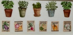 HERBS & VEGETABLE Mylar￼Stickers(11pc)Seed-Packet•Plants •Garden•Card Making•