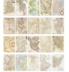 60 pcs old map Scrapbooking Paper Pack, sailing map Vintage Memo Pad, Junk Journ