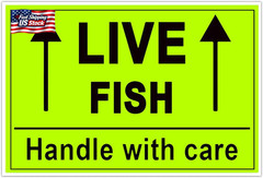 Remarkable Live Fish Stickers Shipping Labels, 2 X 3 Inch Fluorescent Green Plea