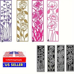 Floral bookmark border card edge metal cutting dies cut machine cutter die