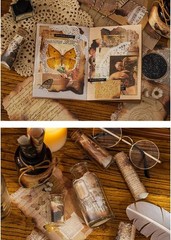 Creative DIY Scrapbooking Supplies – 30 Burnt Edge Paper Sheets for Journaling