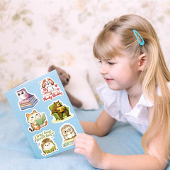 200 Pcs Animal Reading Stickers, 100 Unique Designs for Journals and Decor